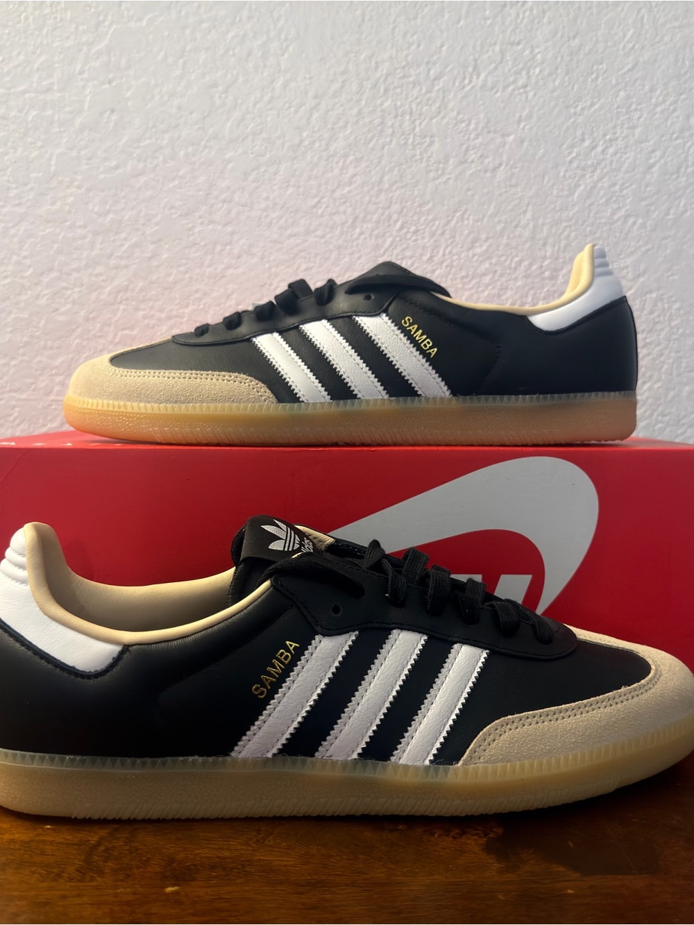 Adidas Samba OG 'Core Black Cloud White Gum' JS3832 Size 12
